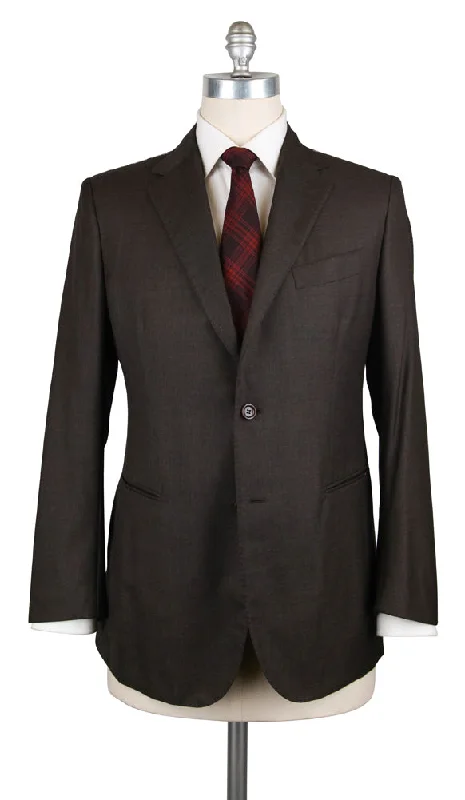 Men's elegant wool business suit -Stile Latino Brown Suit