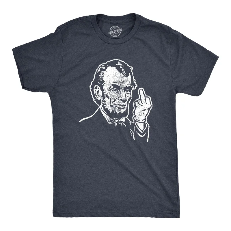 Men’s comfortable shirt -Abe Lincoln Middle Finger Men's T Shirt