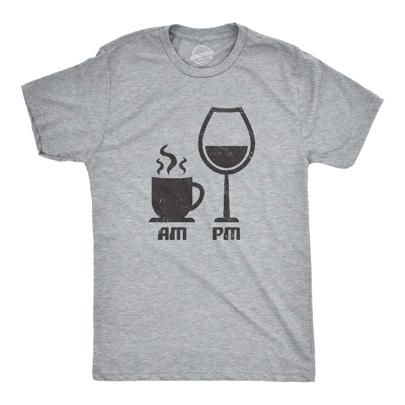 Men’s plaid casual shirt -AM Coffee PM Wine Men's T Shirt