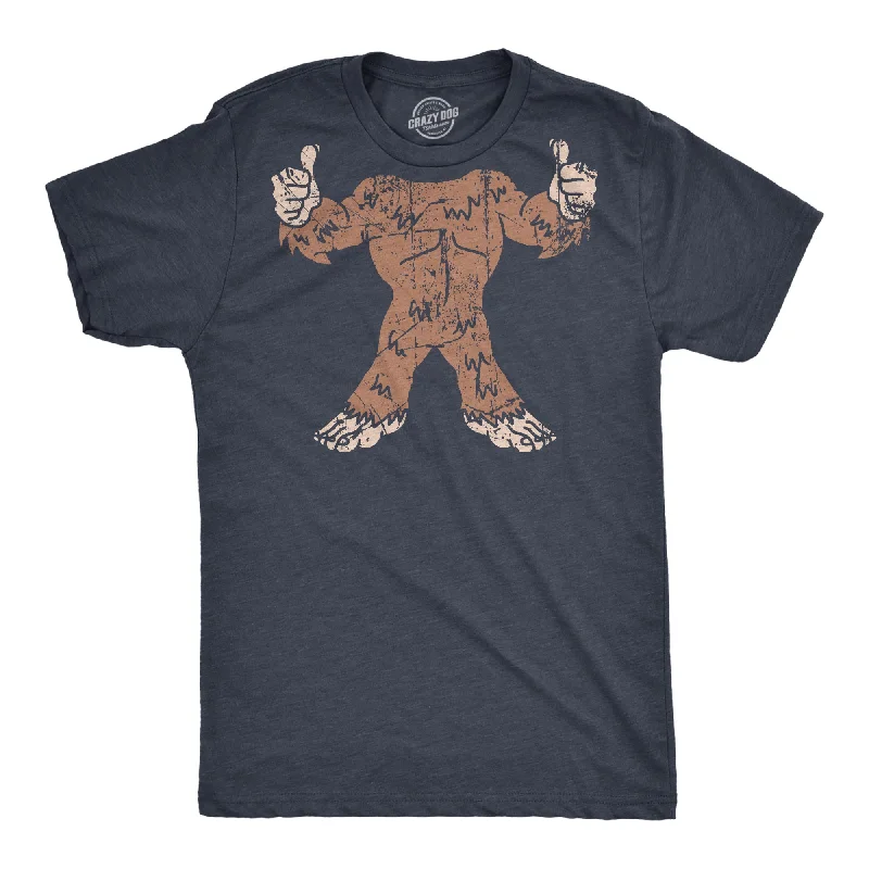 Men’s black button-up shirt -Bigfoot Body Men's T Shirt