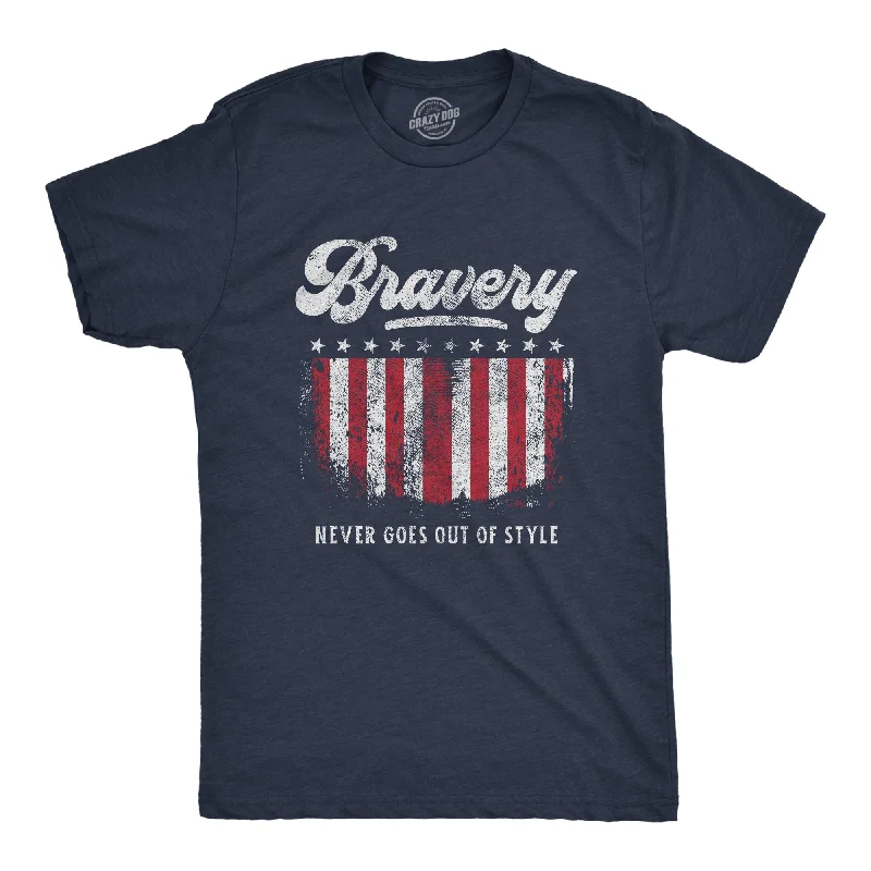 Men’s casual shirts for summer -Bravery Never Goes Out Of Style Men's T Shirt