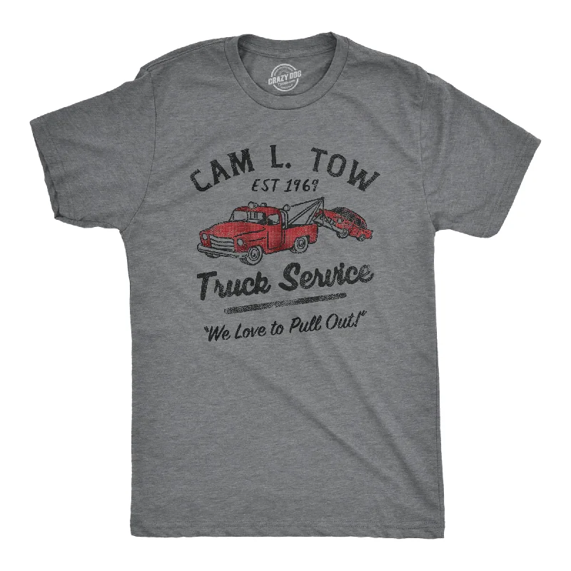 Men’s checked shirt for casual wear -Cam L Tow Truck Service Camel Tow Men's T Shirt