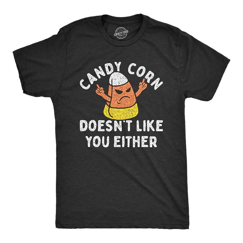 Men's button-up shirt -Candy Corn Doesnt Like You Either Men's T Shirt