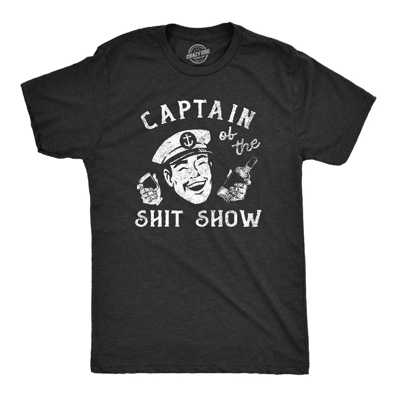 Men’s long sleeve dress shirt -Captain Of The Shit Show Men's T Shirt