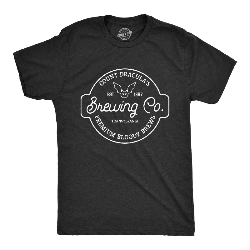 Men’s shirt for work -Count Dracula Brewing Co Men's T Shirt