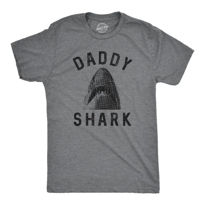 Men’s slim fit casual shirt -Daddy Shark Face Men's T Shirt