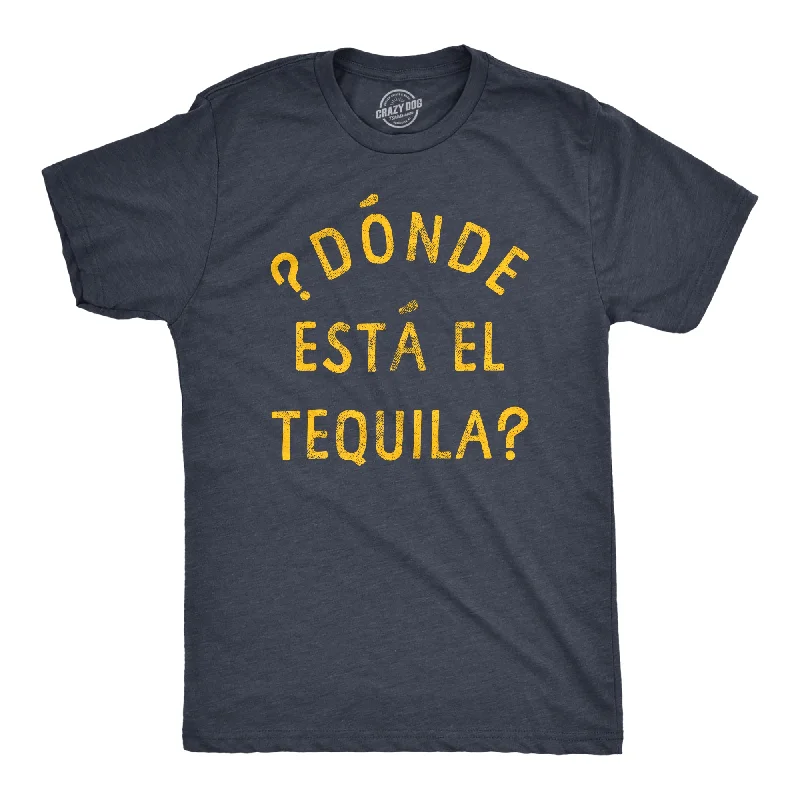 Men’s formal plaid shirt -Donde Esta El Tequila Men's T Shirt