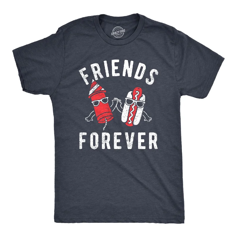 Men’s short sleeve shirt -Friends Forever Firecracker Hot Dog Men's T Shirt