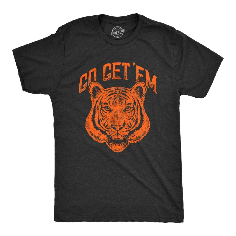 Men’s fitted casual shirt -Go Get 'Em Tiger Men's T Shirt