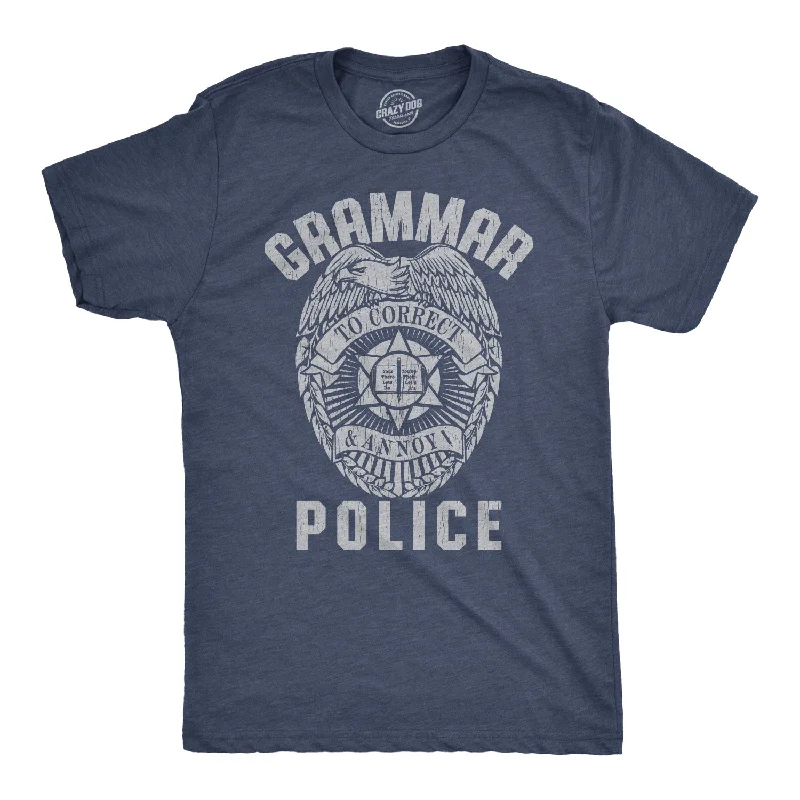 Men’s cotton short sleeve shirt -Grammar Police Men's T Shirt