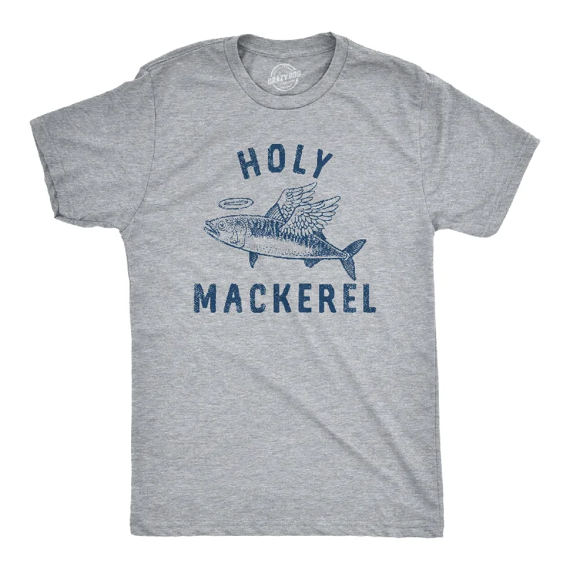 Men’s relaxed button-up shirt -Holy Mackerel Men's T Shirt