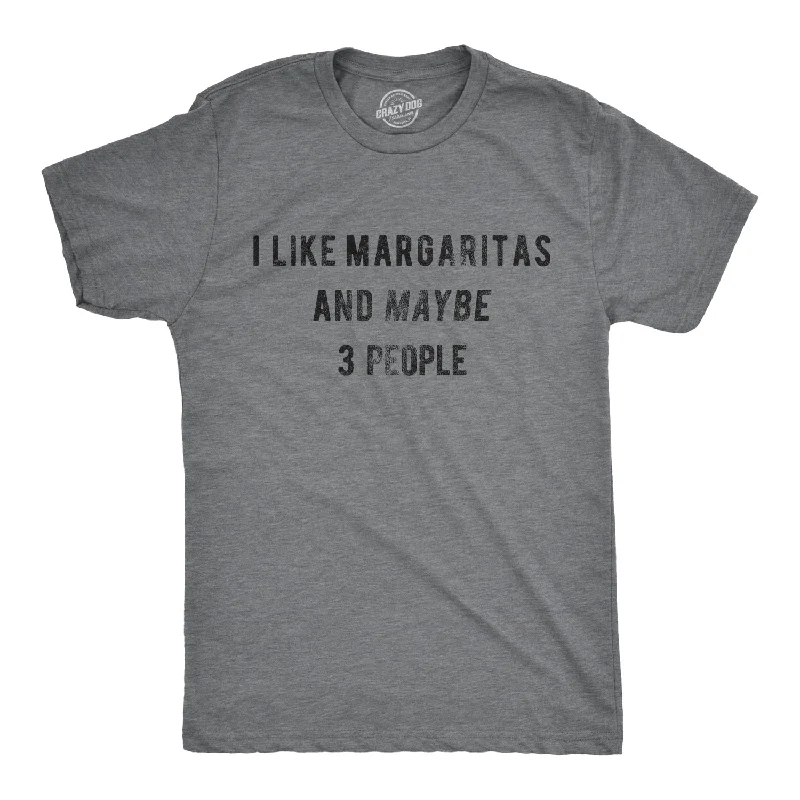 Men’s checked shirt -I Like Margaritas And Maybe 3 People Men's T Shirt