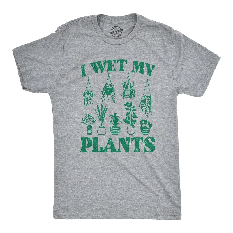 Men’s vintage button-down shirt -I Wet My Plants Men's T Shirt