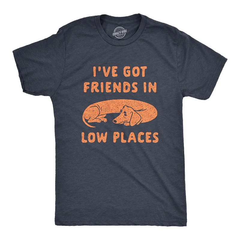 Men’s checkered long sleeve shirt -Ive Got Friends In Low Places Men's T Shirt