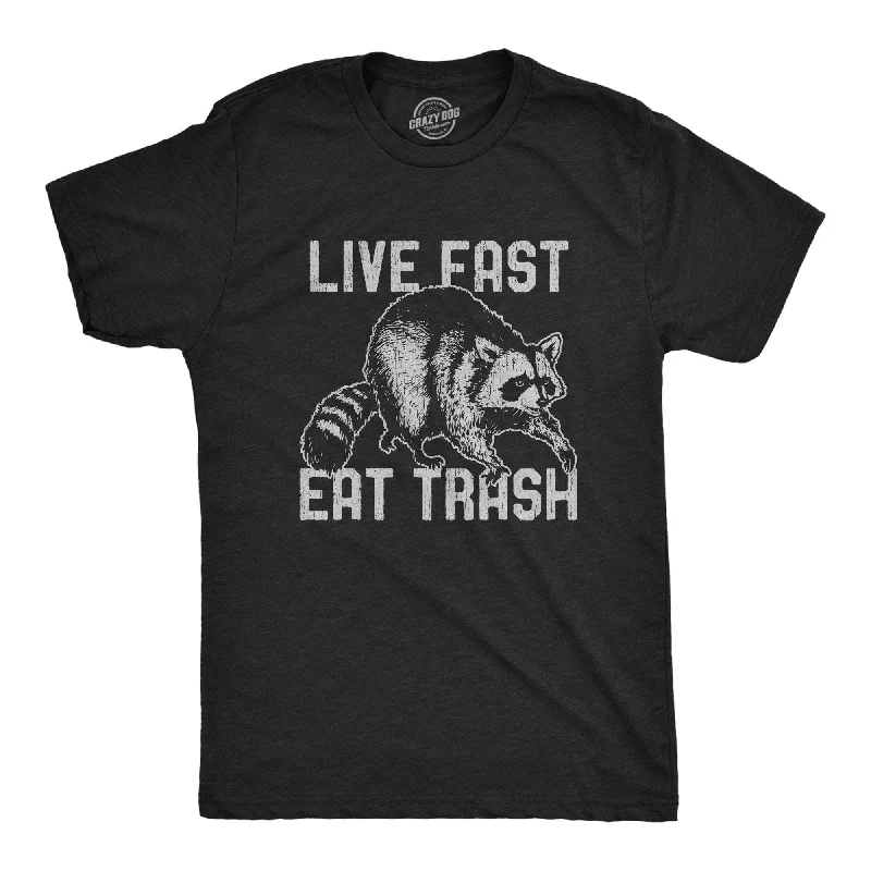 Men’s breathable plaid shirt -Live Fast Eat Trash Men's T Shirt