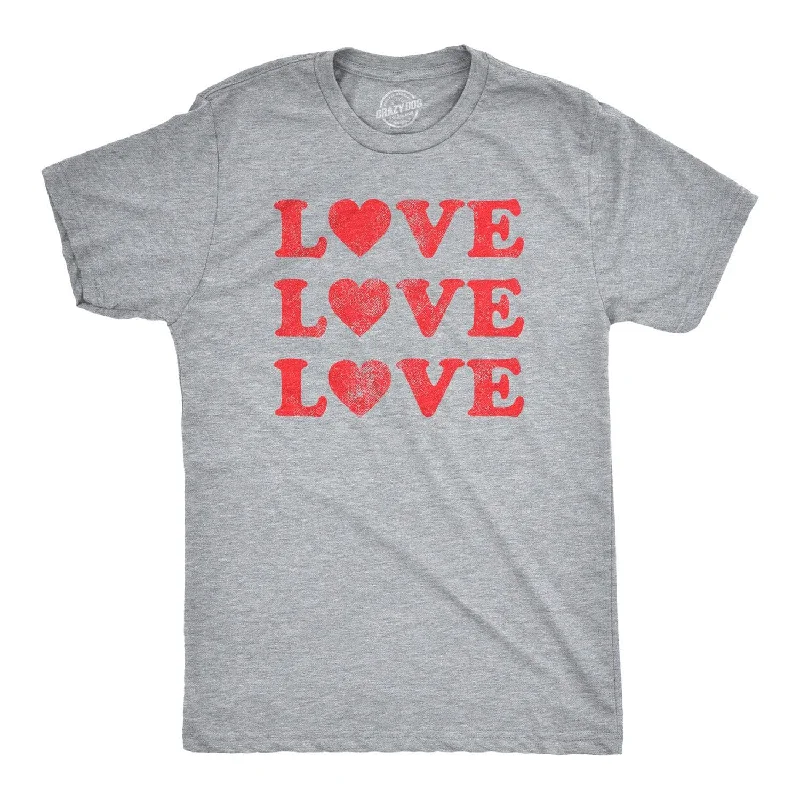 Men’s premium dress shirt -Love 3 Hearts Men's T Shirt