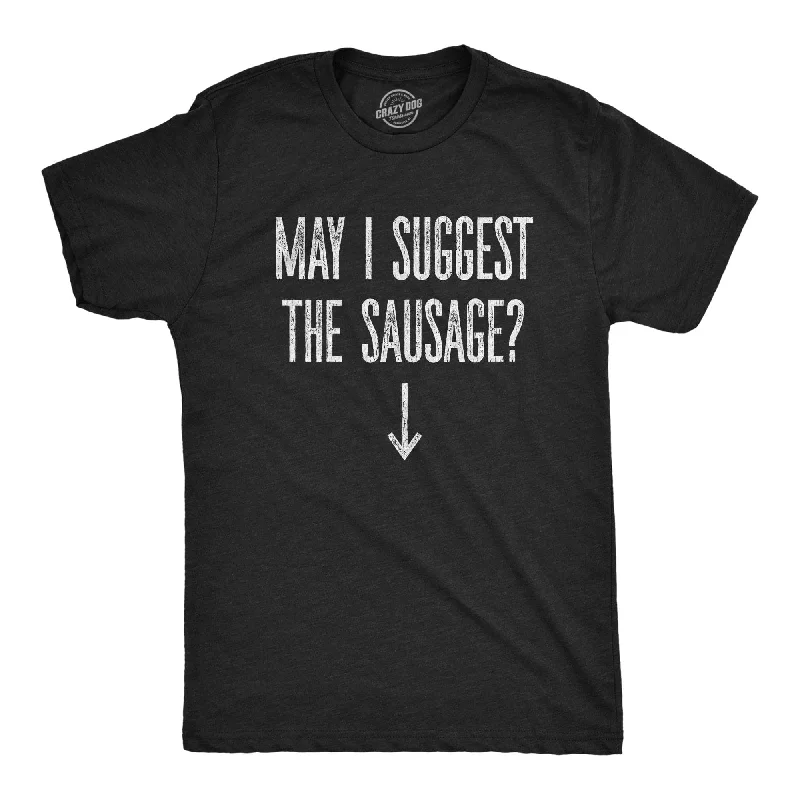 Men’s button-down collar shirt -May I Suggest The Sausage? Men's T Shirt