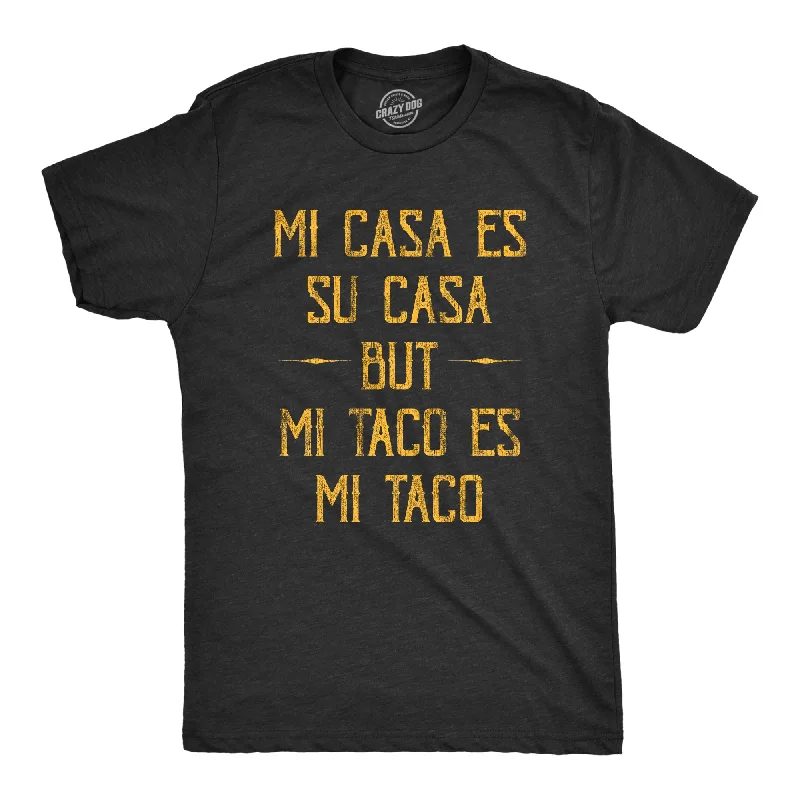 Men’s casual long sleeve button-up shirt -Mi Tacos Es Mi Tacos Men's T Shirt