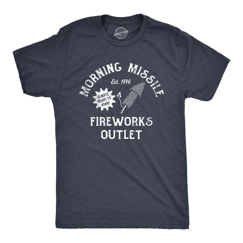 Men’s plain shirt -Morning Missle Fireworks Outlet Men's T Shirt