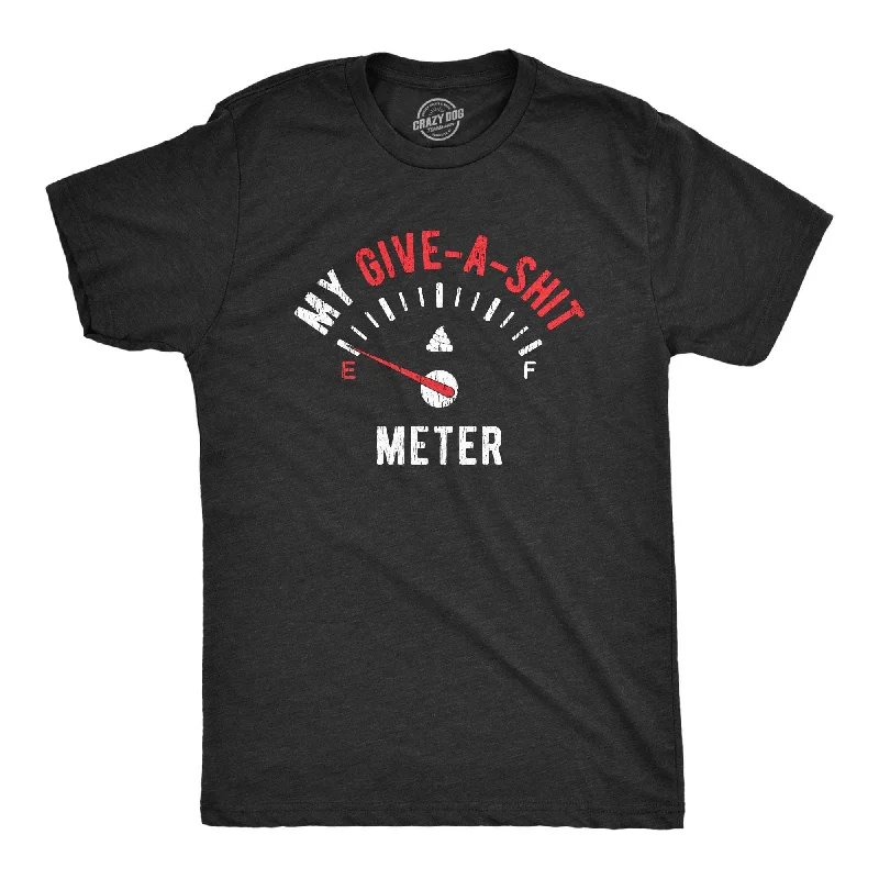 Men’s luxurious casual shirt -My Give-A-Shit Meter Men's T Shirt