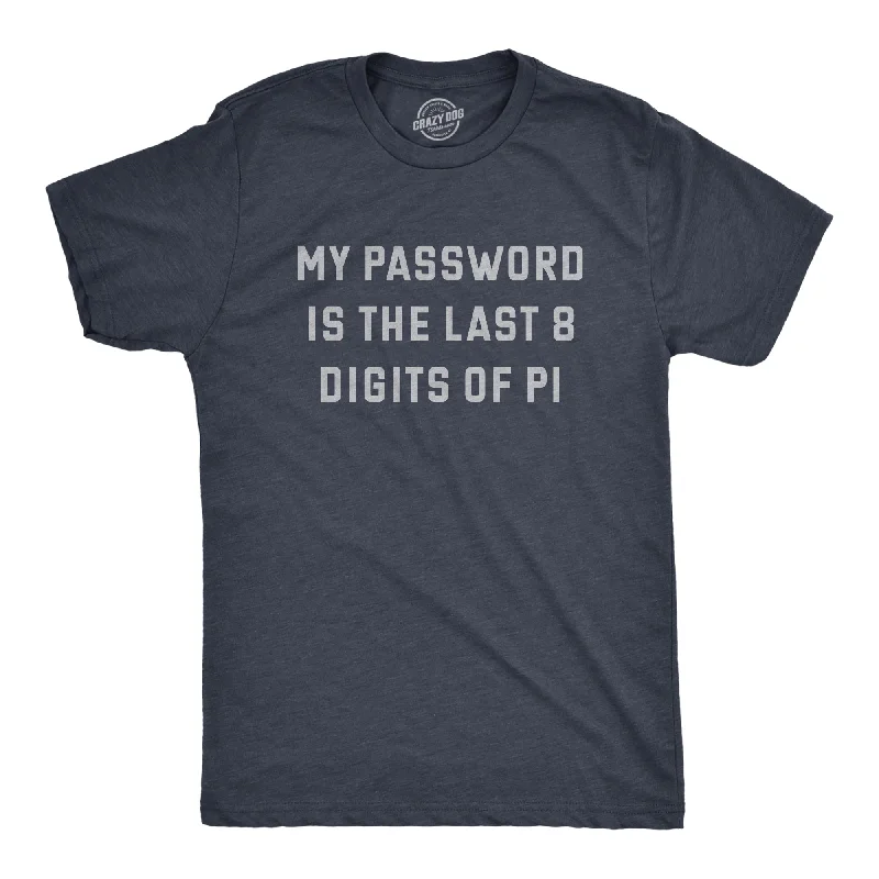 Men’s checked short sleeve shirt -My Password Is The Last Eight Digits Of Pi Men's T Shirt