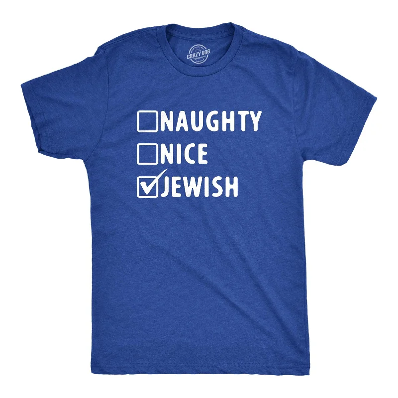 Men’s soft linen shirt -Naughty Nice Jewish Men's T Shirt