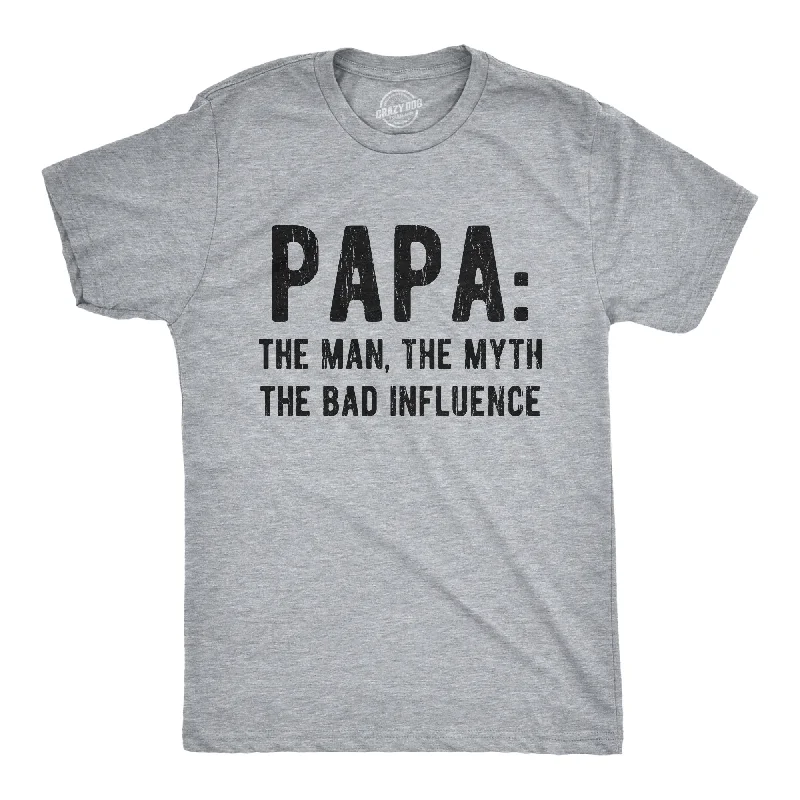 Men’s shirt for work -Papa The Man The Myth The Legend Men's T Shirt