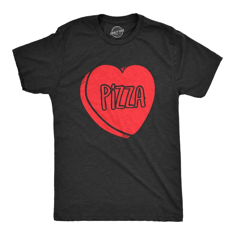 Men’s holiday shirt -Pizza Candy Heart Men's T Shirt