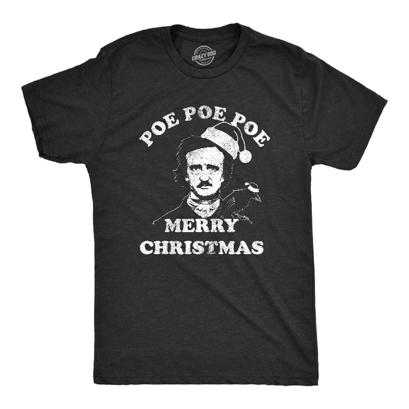 Men’s warm casual shirt -Poe Poe Poe Merry Christmas Men's T Shirt