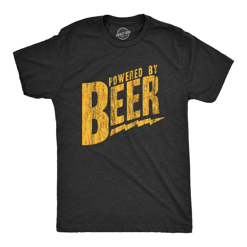 Men’s cotton short sleeve shirt -Powered By Beer Men's T Shirt