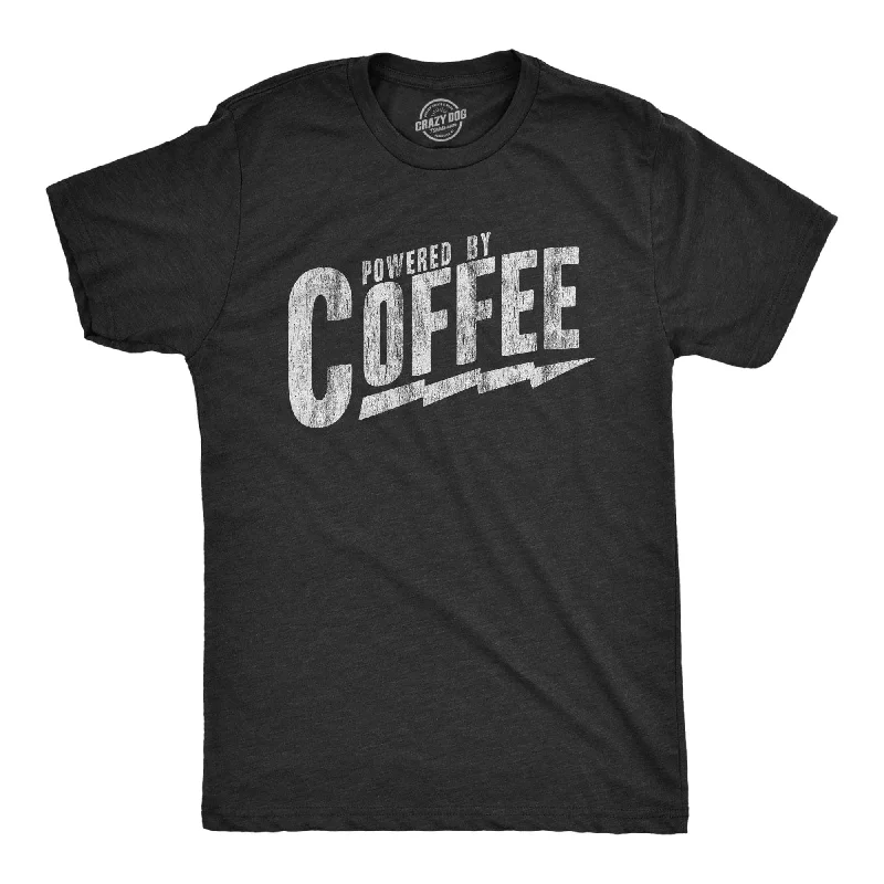 Men’s seasonal plaid shirt -Powered By Coffee Men's T Shirt