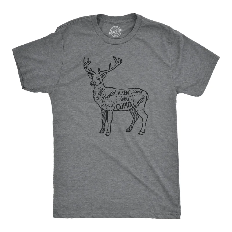 Men’s casual wedding shirt -Reindeer Meat Cuts Men's T Shirt