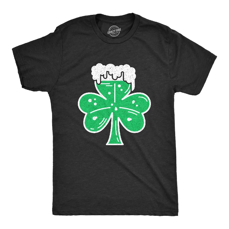 Men’s checkered long sleeve shirt -Shamrock Beer Glass Men's T Shirt