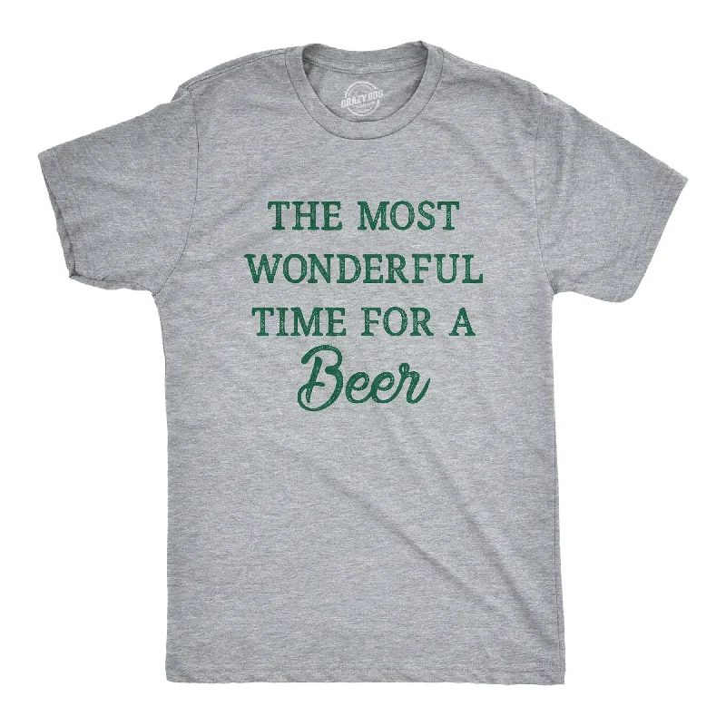 Men’s graphic shirt -The Most Wonderful Time For A Beer Men's T Shirt