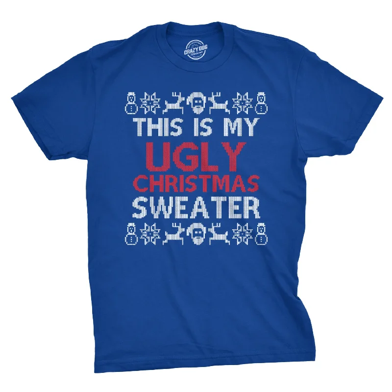 Men’s dress shirt with cufflinks -This Is My Ugly Christmas Sweater Men's T Shirt