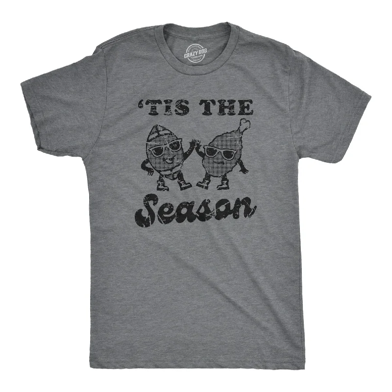 Men’s lightweight plaid shirt -Tis The Season Turkey Football Men's T Shirt