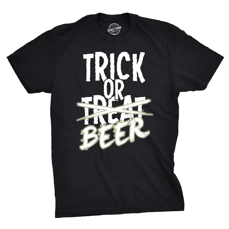 Men’s striped long sleeve shirt -Trick Or Beer Glow Men's T Shirt