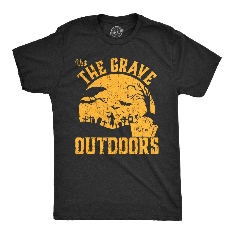 Men’s men’s tuxedo shirt -Visit The Grave Outdoors Men's T Shirt